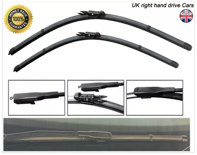 For Peugeot 307cc 2003-2005 Brand New Front Windscreen Wiper Blades 24"28"