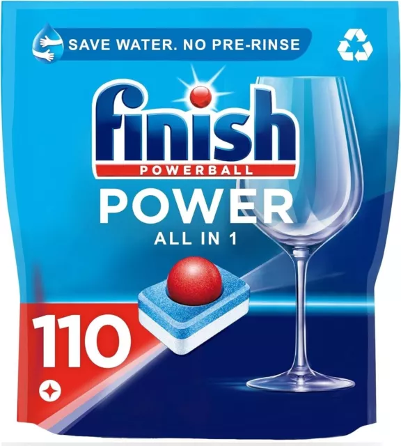 Finish Powerball All In One Max Powerful Cleaning Dishwasher Tablets Pack Of 110