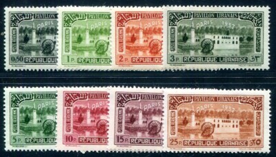 LIBANO 1945 BYBLOS & TRIPOLI utilizzati FRANCOBOLLI ref 64594 