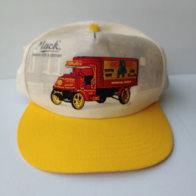 VTG Mack Trucks Brand Snapback Embroidered Trucker Hat Cap Driven for a Century