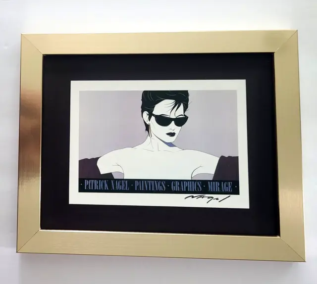 Patrick Nagel + Beautiful 1990'S Signed Pop Art Print  + With New Frame