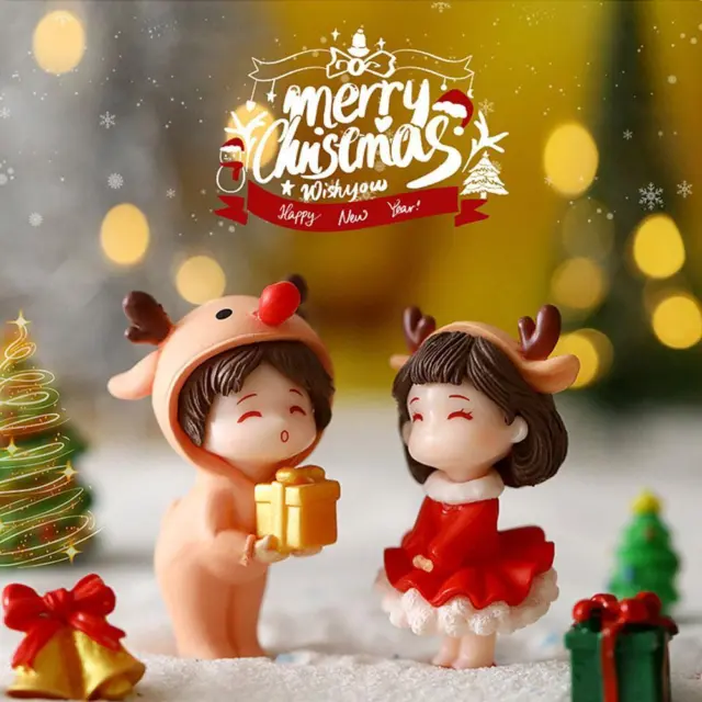 Christmas Gift Cute Girl Boy Couple Figurines DIY Micro s✨ Landscape H3K3