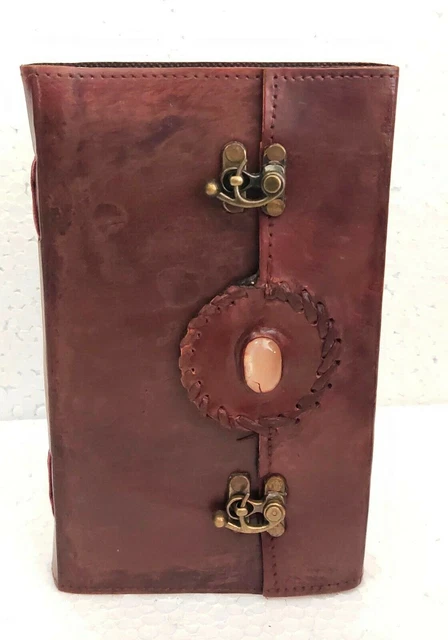 Journal En Cuir Avec Papier Biseauté - 20,3x15,2cm, Clé Vintage