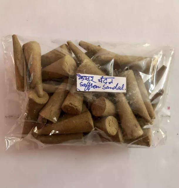 200 gramos 35-40 piezas Sandalia de azafrán de 1,5", CONOS DE INCIENSO...