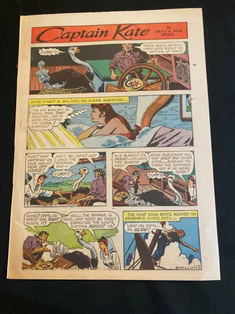 #T01a CAPTAIN KATE Sunday Tabloid Full Page Comic Strip November 7, 1971