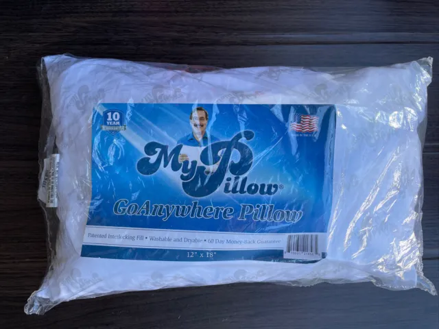 My Pillow GoAnywhere Pillow 12" x 18"  Authentic Wash & Dry Pillow Brand