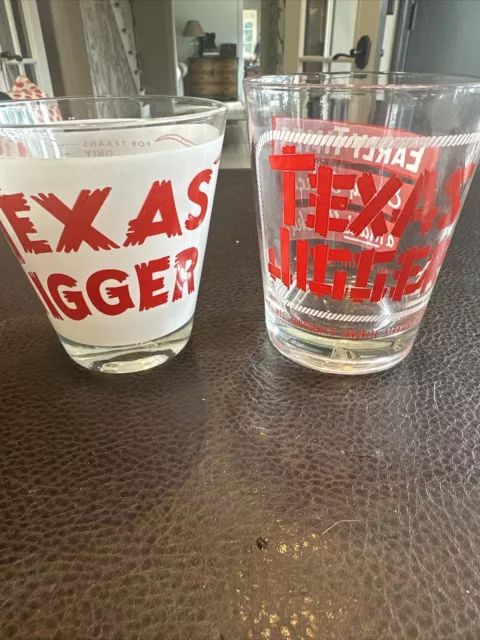 Vintage Texas Jigger Novelty Shot Glass Early Times Whiskey 
