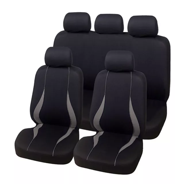 Universal 5-Seats SUV Car Sitzbezug Cover Front Rear Cushion Schütz Full Set cv