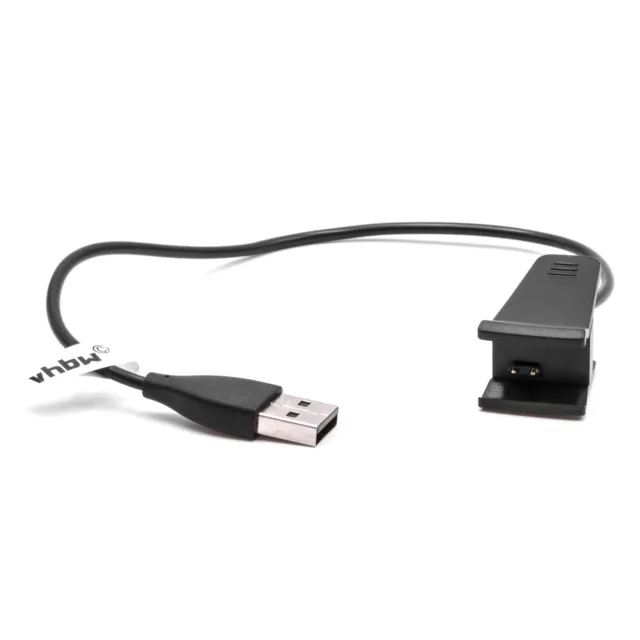 USB Ladekabel 25,5cm schwarz für Fitbit Alta, Fitbit Ace