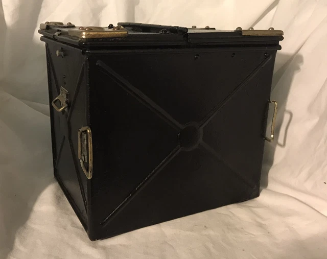 Vintage Antique Toolbox. Explosives Storage. WW2 Era. Army. Miner Quarry Satchel
