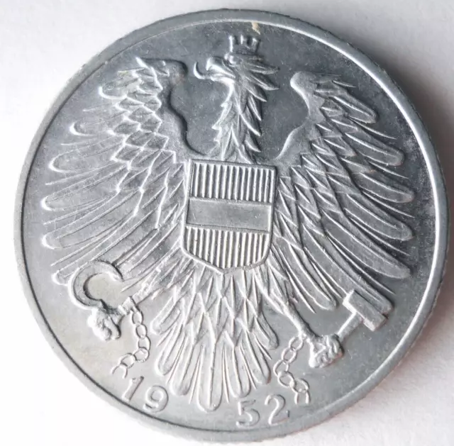 1952 AUSTRIA 5 SCHILLING - Excellent Coin - FREE SHIP - Bin #343