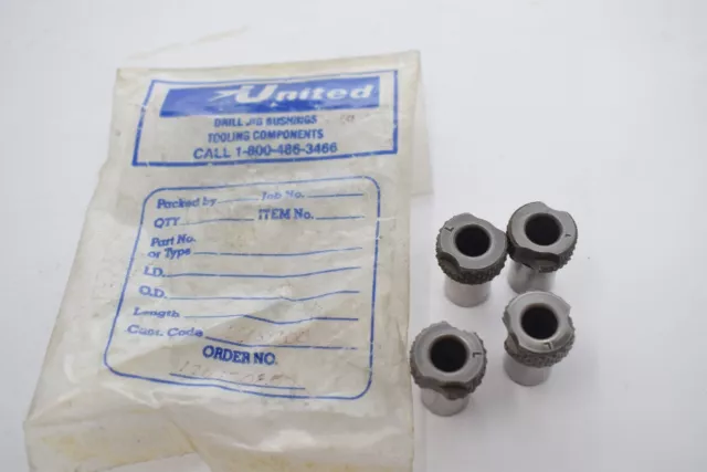 Pack of 4 NEW United Drill Jig Bushings ''L'' 0.280