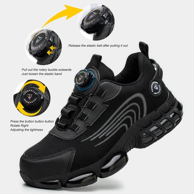 MENS STEEL TOE Cap Shoes Safety Trainers Work Boots Womens Lightweight ...