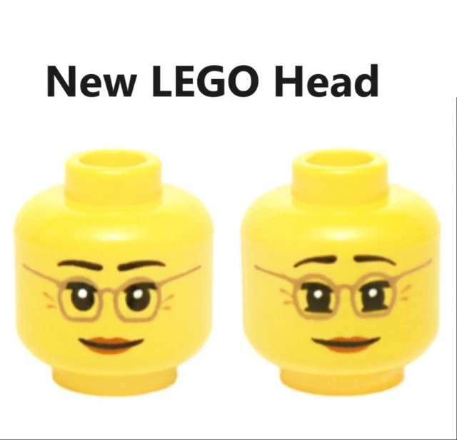 New LEGO Woman Head Gold GLASSES Red Lipstick Grandma Pastor Teacher Kind Caring