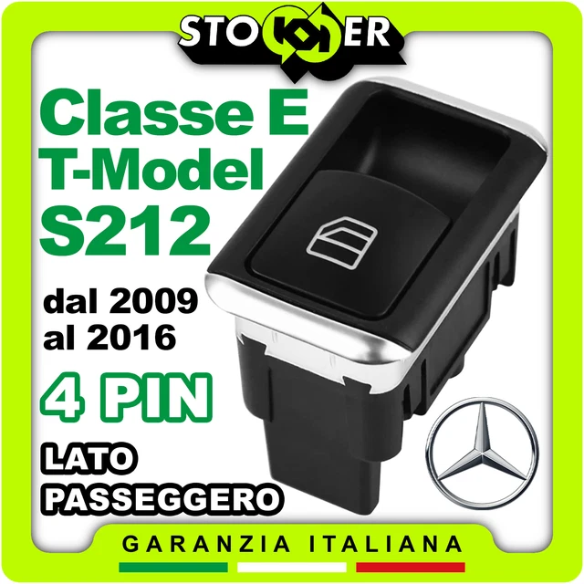 Interruttore Alzacristallo Elettrico Lato Passeggero Anteriore Per Mercedes Sprinter (2007-2017) - Ricambio OE 9065450913, ABS Nero - 3