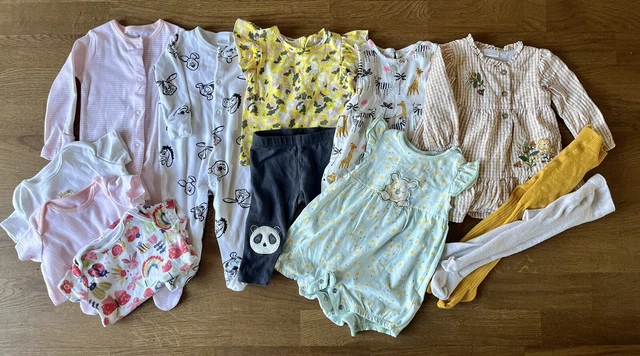 Baby Girls Clothes Bundle 3-6 Months x12 Dress Tights Baby Grows Trousers Vests
