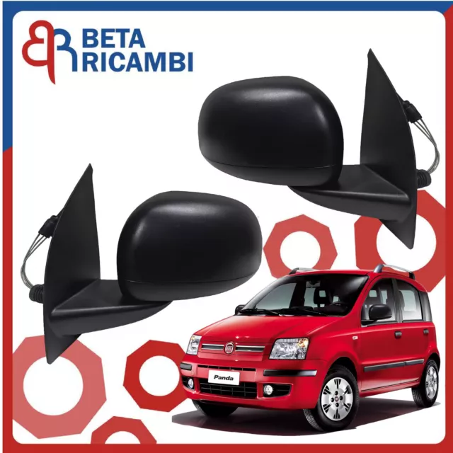Coppia Specchietti Retrovisori Esterni DX/SX Per Fiat Panda 1 Serie (141) 4x4 Fino Al 2003 – Regolazione Meccanica Interna