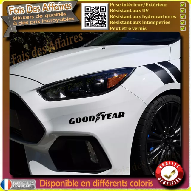 2 Stickers Autocollant Goodyear sponsor tuning rallye decal drift