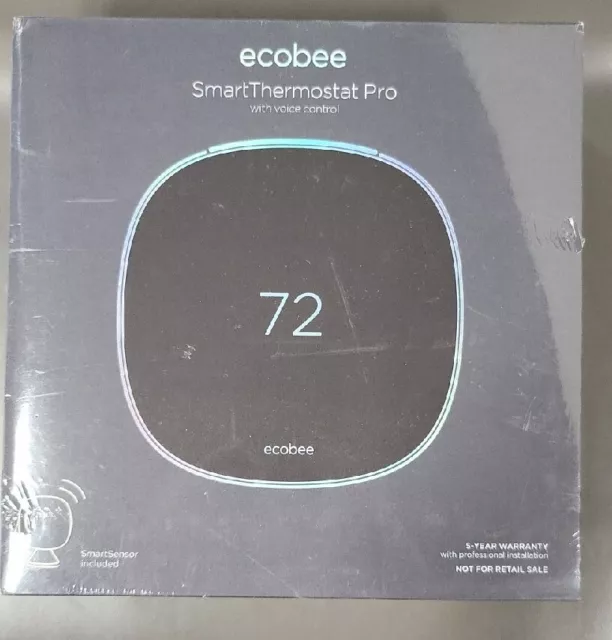 ecobee EB-STATE5-01 Smart Thermostat with Smart Sensor - Black