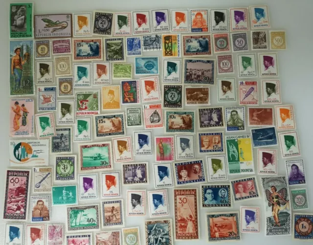 Indonesia Stamps Collection - 100 to 500 Different Stamps