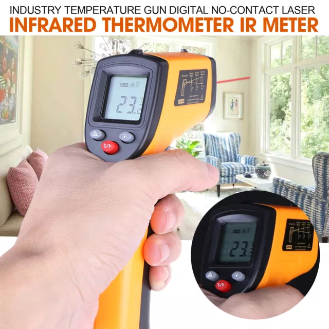 Infrared Thermometer IR Meter Temperature Gun Industry Digital No-contact Laser