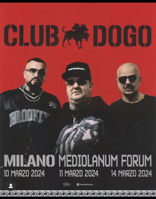 2 Biglietti Concerto Club Dogo Forum Assago Tribuna Gold Numerata B29 18/03/2024