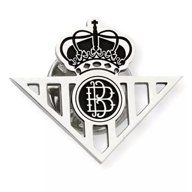 Pin Betis Insignia Equipo de Fútbol Plata de Ley 925 Hecho a Mano, Emblema