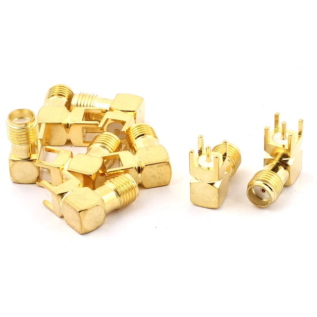 SMA Femmina Jack Ad Angolo Saldatura PCB supporto connettore RF Adattatore 8pz