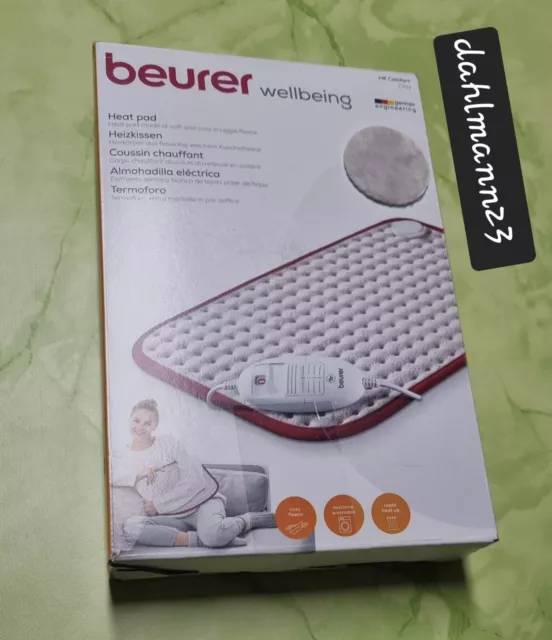 BEURER HK Comfort Cosy wellbeing Heizkissen Heizkörper Kuschelfleece 44x33cm Neu