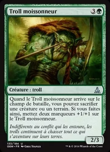 MTG Magic OGW - (x4) Harvester Troll/Troll Reaper, French/VF