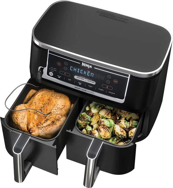 NINJA FOODI XL 10 Quart 2 Basket Dual Zone Air Fryer & Smart Cook