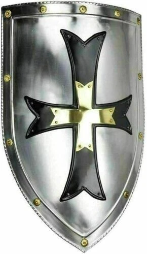 Medieval heater shield SCA LARP WASTER 18guage Battle Armor Shield Gift item
