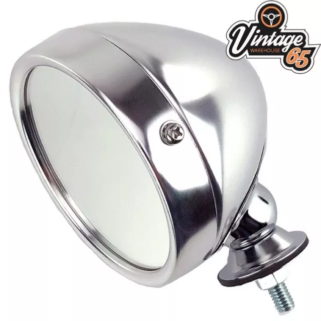 Classique Voiture Raydyot Balle de Course Chrome Réglable Verre Plat Aile Miroir