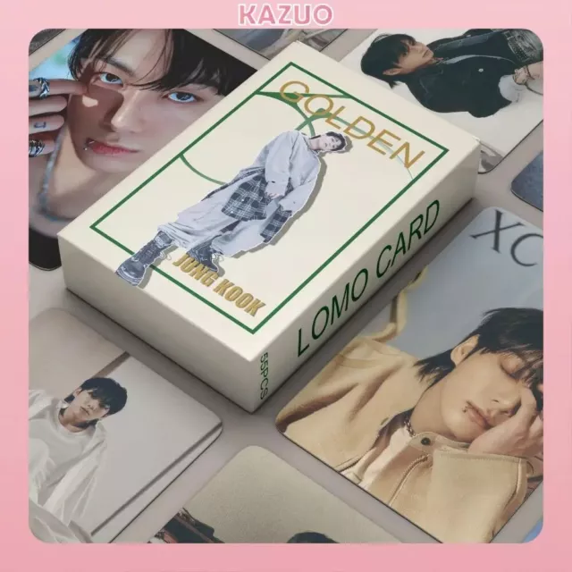 KPOP BTS KJ KAZUO GOLDEN Album Lomo Card 55Pcs New 2023 Arrival Gift JUNG KOOK