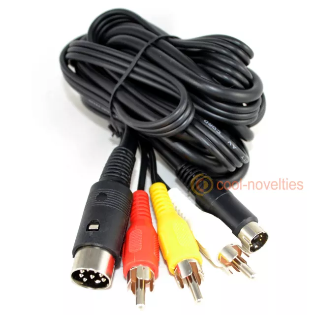 Commodore C64 / C128 S-Video / Composite Rca & Audio Tv Cable / Lead