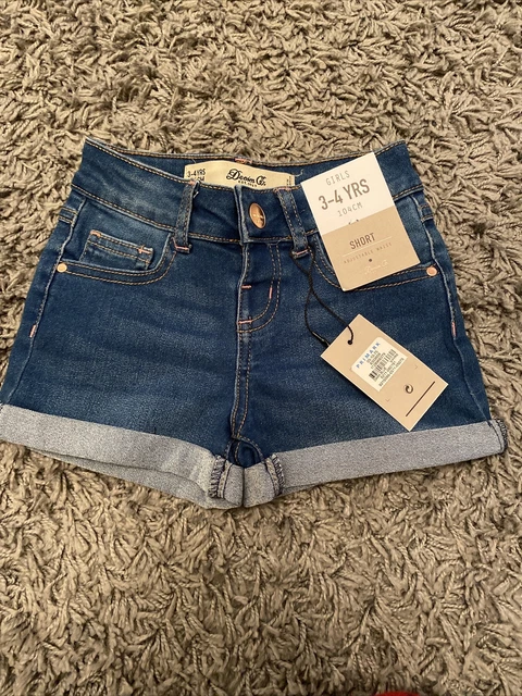 GIRLS DENIM SHORTS 3-4 Years Primark Summer Brand New