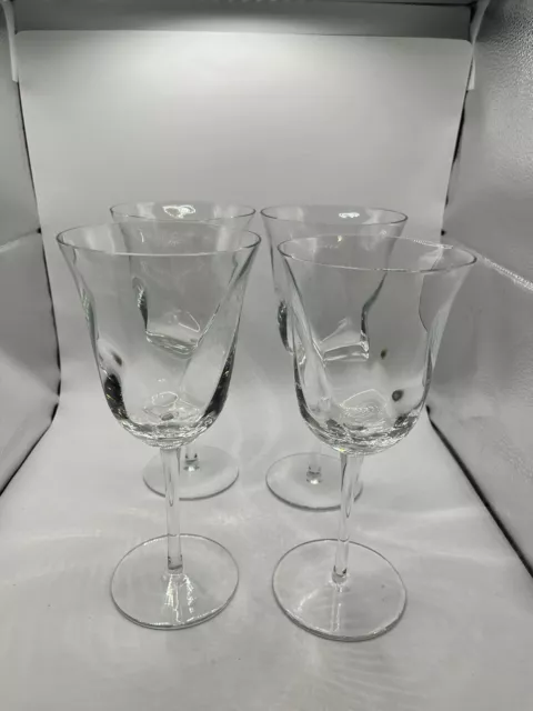 Set Of Classic Vintage Crystal Wine Champagne Glasses | 8.5 inch Tall | Glass