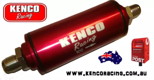 100 Micron Kenco Racing Aluminium Fuel Filter Motorsport Speedway Drag Rally