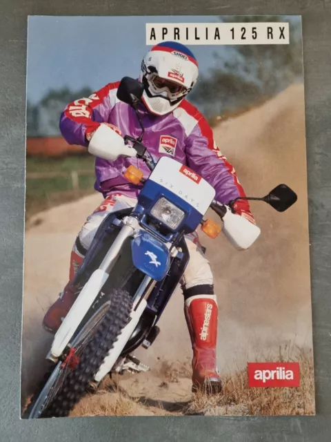 Dépliant brochure catalogo Aprilia RX 125 1989 originale Italiano