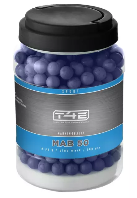 T4E Sport MAB 50 .50 Marking Balls Blau - Inhalt: 100 Stk