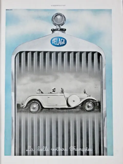 1931 Automobiles Delage La Belle Voite Française Press Advertisement