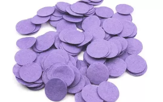 200pcs 4cm Light Purple Color Die Cut Round Felt Circles Patches Pad Craft Suppl