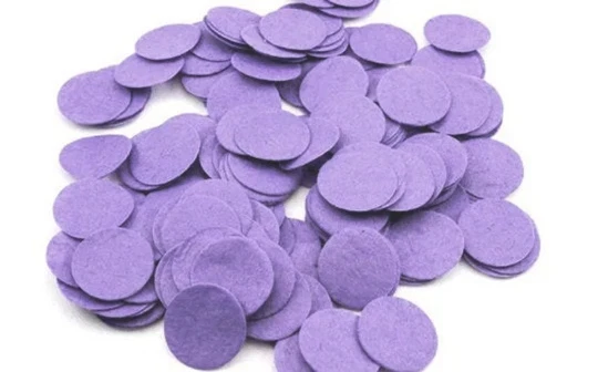 200pcs 4cm Light Purple Color Die Cut Round Felt Circles Patches Pad Craft Suppl