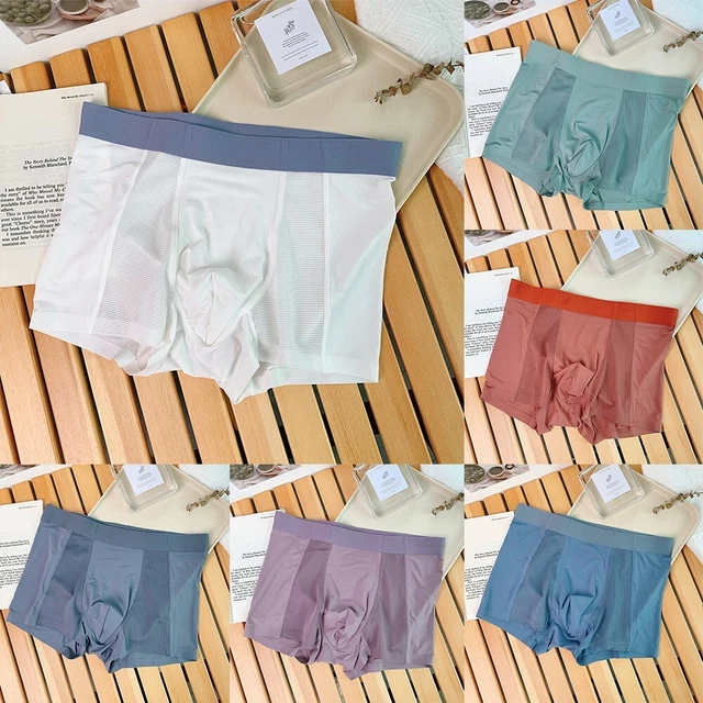 Einfarbig Boxershorts Bequem Boxershorts Dünn Eisseide Höschen L-3XL Nahtlos