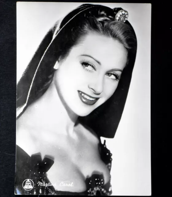 MARTINE CAROL REAL photography postcard postcard 50s french actress id ...