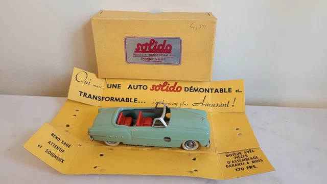 RARE TOP ! SOLIDO DEMONTABLE JUNIOR 1:43 PEUGEOT 403 - A COMPLETER To complete