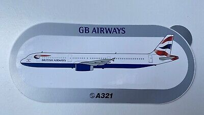 Official Airbus Sticker - GB Airways A321 (2001)