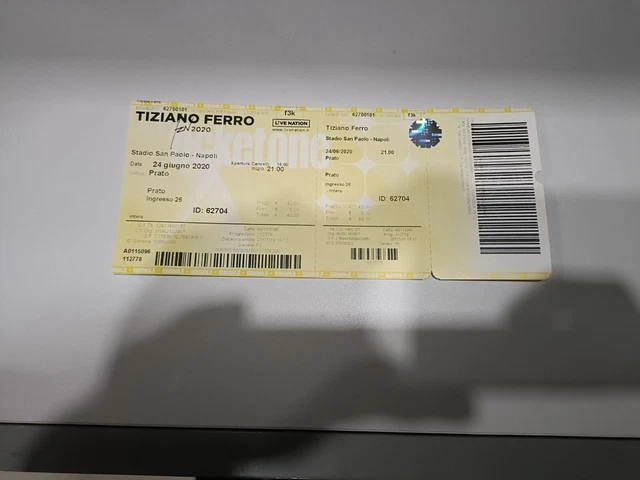 Biglietto Concerto Tiziano Ferro Napoli 28 Giugno 2023