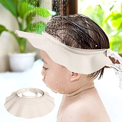 Baby Shower Cap Bathing Cap Safe Silicone Protection Bath Cap Soft Adjustable...