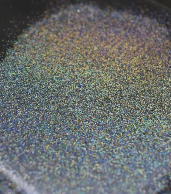 Gunmetal Gray Holographic Micro Mini .002 Hex Metal Flake Painting Epoxy